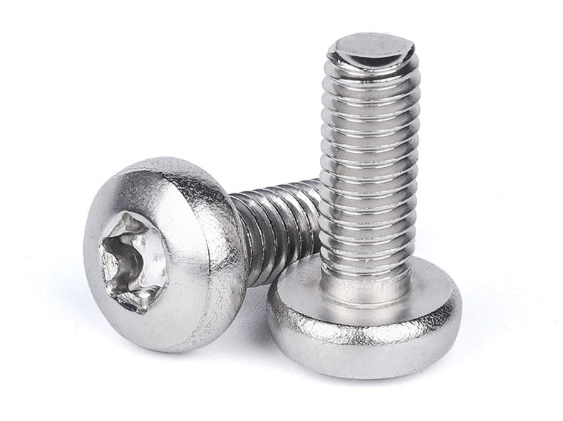 Sekrup Pengencang Baja Tahan Karat untuk sepeda DIN84 Lapisan Aluminium Kepala Silinder Berlubang Sekrup Mesin Slot